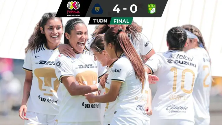 Pumas Femenil Golea Al Le N Y Mantiene La Esperanza De La Liguilla