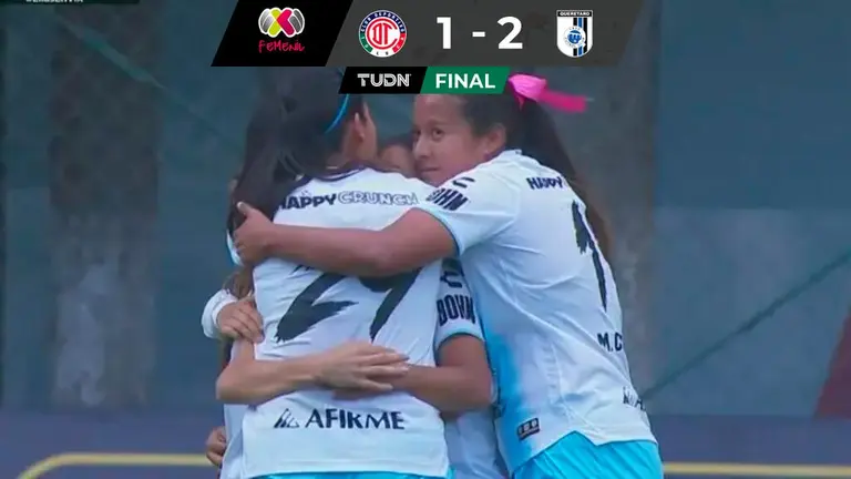 Resumen Querétaro sorprende a Toluca en la Liga MX Femenil TUDN