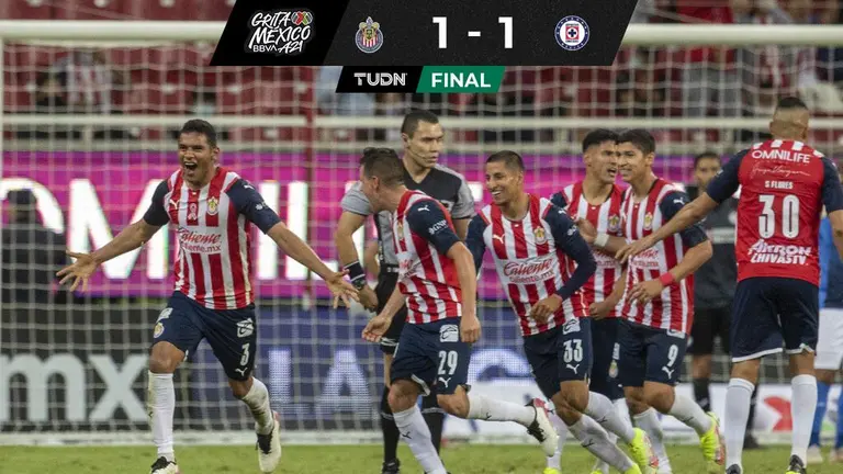 Chivas 1 1 Cruz Azul Grita México BBVA A21 goles crónica y resumen