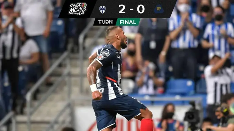 Rayados 2 0 Pumas Grita México BBVA A21 Goles resultado y resumen