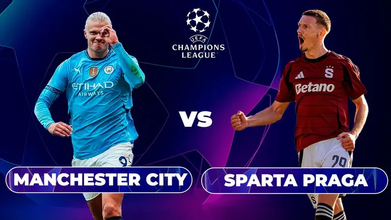 Manchester City vs Sparta Praga Horario y dónde ver el juego de