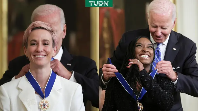 Megan Rapinoe Y Simon Biles Reciben La Medalla De La Libertad Tudn