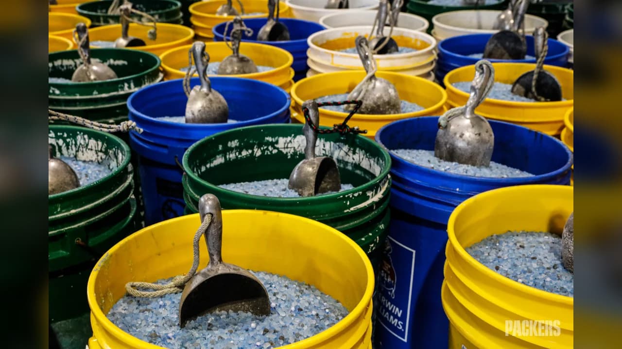 Así lució esta mañana Lambeau Field dias antes del juego entre Packers y Seahawks.