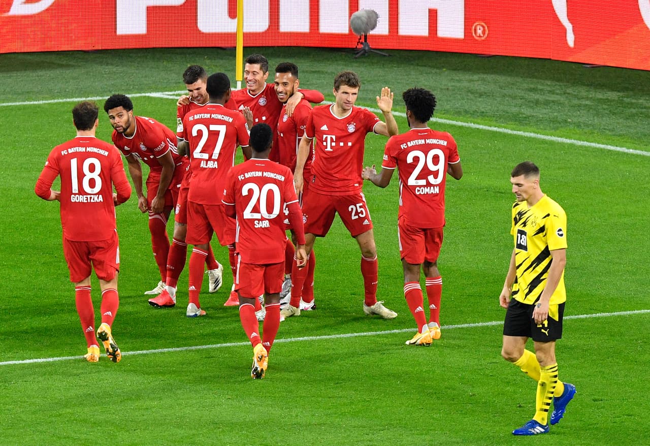Bayern venció de visita al Borussia Dortmund | Los de Favre abrieron el marcador, pero el tremendo equipo bávaro dio vuelta para quedarse con el triunfo. | Reus (45’) marcó primero y Alaba (45+4’) lo emparejó. Lewandowski (48’) dio vuelta, Sané (80’) creció la ventaja y Haaland (83’) acortó la distancia.