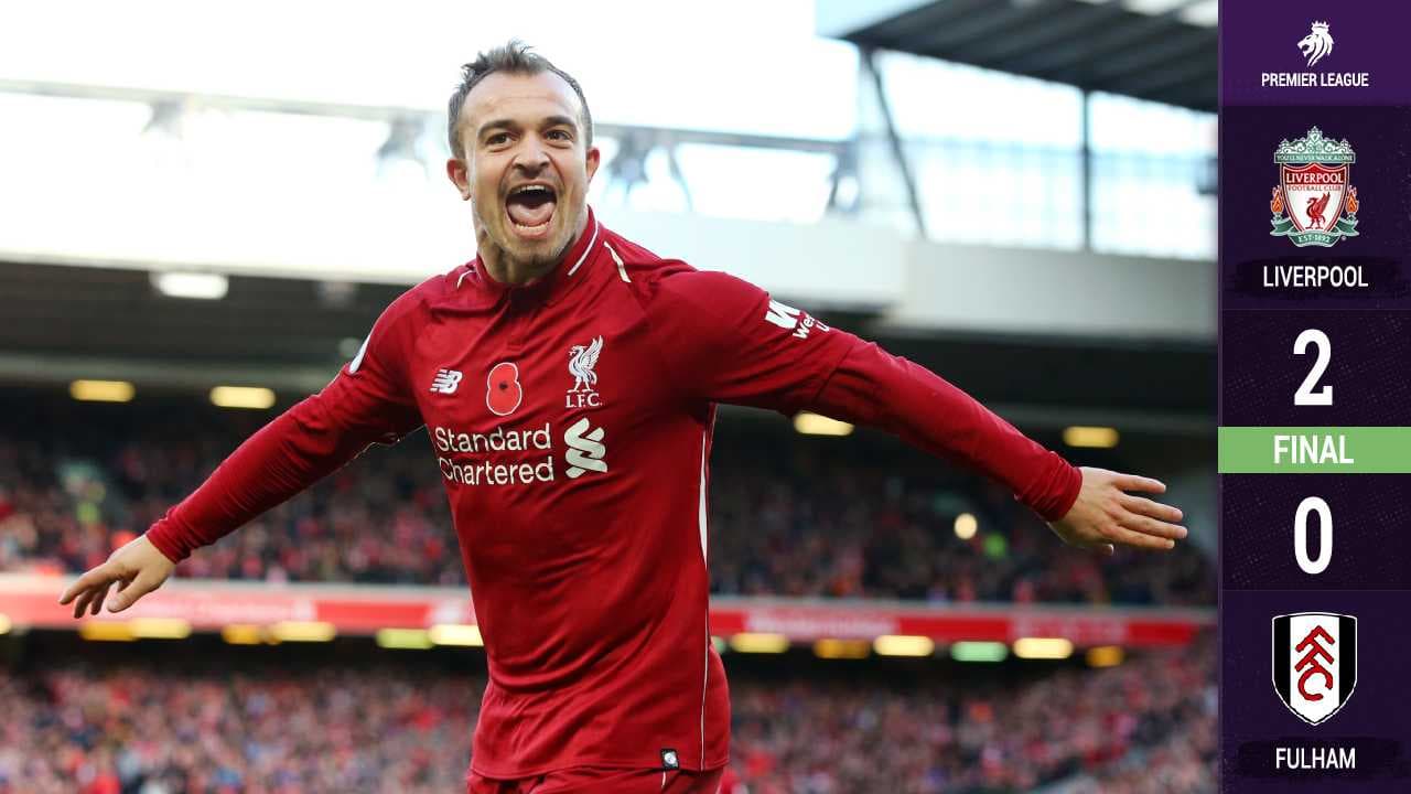 Liverpool hace valer su localía ante el Fulham para colocarse líder momentáneo