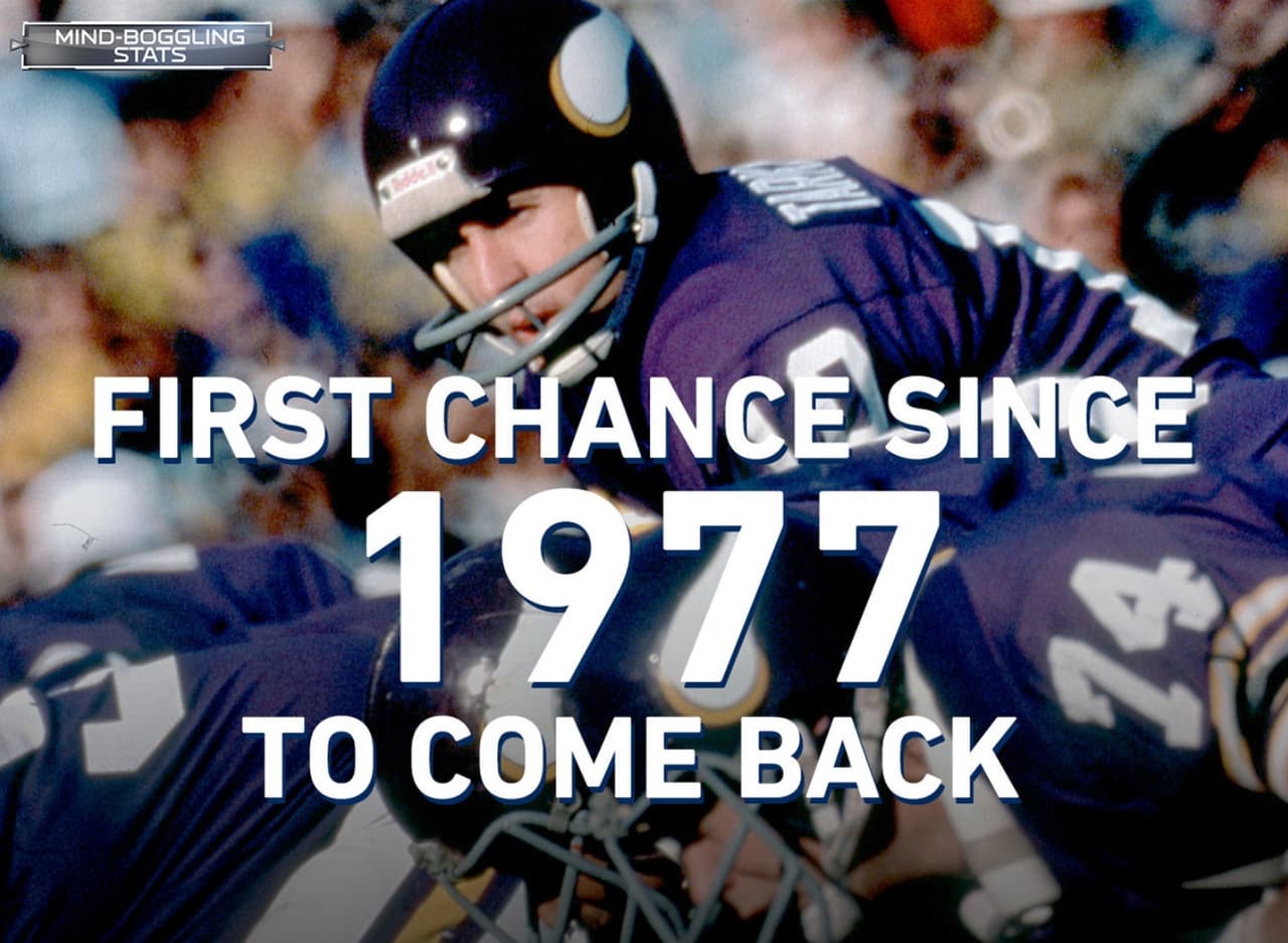 <b>HACE BASTANTE TIEMPO YA</b>
<br>Los Minnesota Vikings tienen la oportunidad de regresar al Super Bowl por primera vez desde el 9 de enero de 1977: poco más de 41 años después. Cuando Minnesota jugó por última vez el juego por el campeonato, Fran Tarkenton fue su mariscal de campo, Gerald Ford era el Presidente de los Estados Unidos, y
<i>Atrapado Sin Salida</i> era la mejor película reinante.