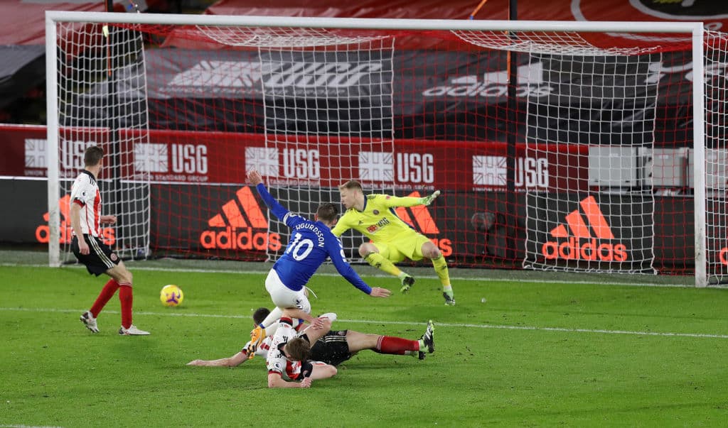 Sheffield United 0-1 Everton | Gylfi Sigurdsson (80’) hizo el solitario gol hacia la recta final del partido. Los pupilos de Ancelotti ocupan la segunda posición de la general con 29 puntos.