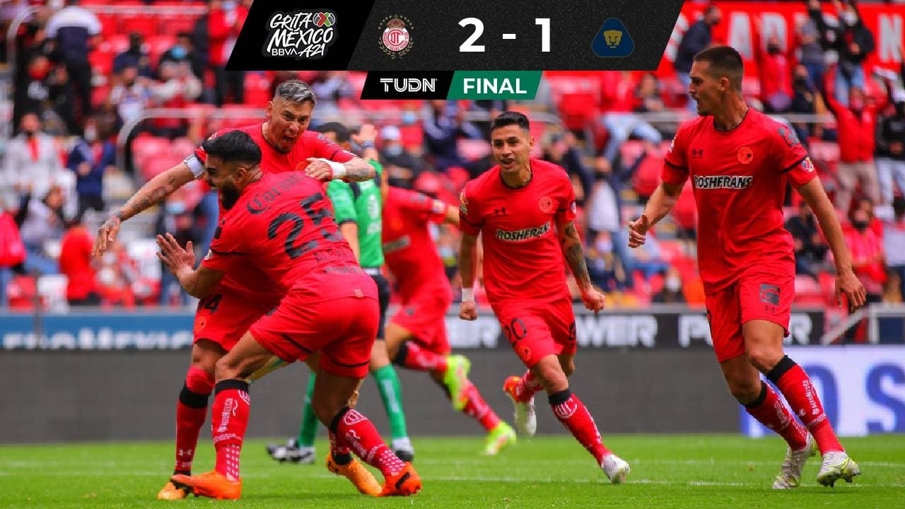 Toluca, con un golazo de Alexis Canelo, superó a un Pumas que se hunde
