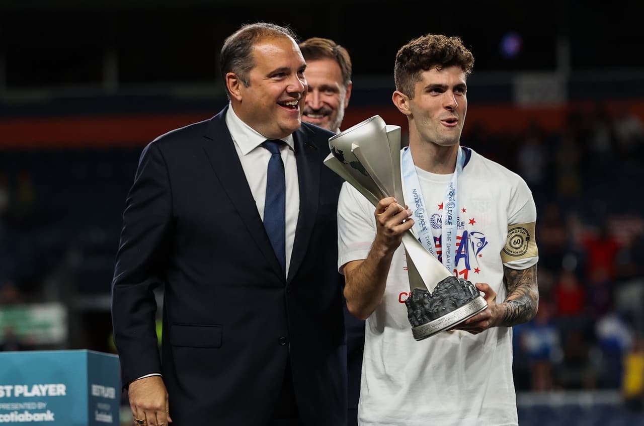 during the game United States vs Mexico, corresponding to the Great Final of the -Final Four- of 2019-2020 CONCACAF Nations League, at Empower Field at Mile High Stadium, on June 06, 2021. <br><br> durante el partido Estados Unidos vs Mexico, correspondiente a la Gran Final del -Final Four- de la Liga de Naciones CONCACAF 2019-2020, en Empower Field del Mile High Stadium, el 06 de junio de 2021.