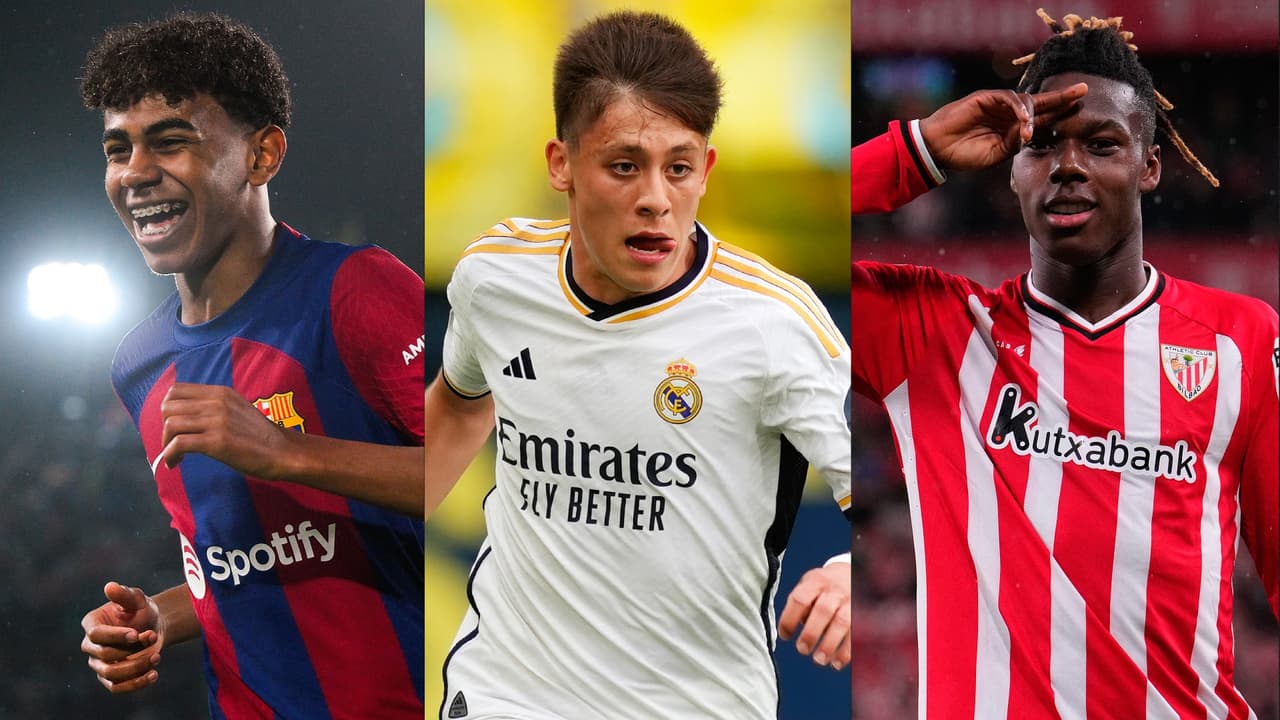 Lamine Yamal (Barcelona), Arda Güler (Real Madrid) y Nico Williams (Athletic de Bilbao) son algunos de los jóvenes talentos que robarán la atención en la LaLiga 2024-25.