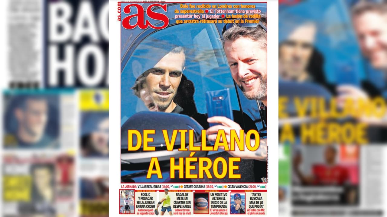 Así reaccionó la prensa internacional al regreso de Gareth Bale a la PL | El galés dejaría al Real Madrid para enlistarse en el Tottenham de Mourinho.