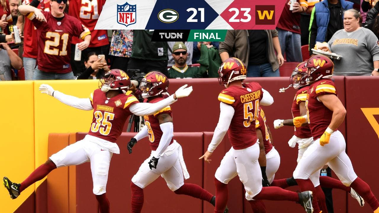 Green Bay se desmorona con Rodgers ante los Commanders