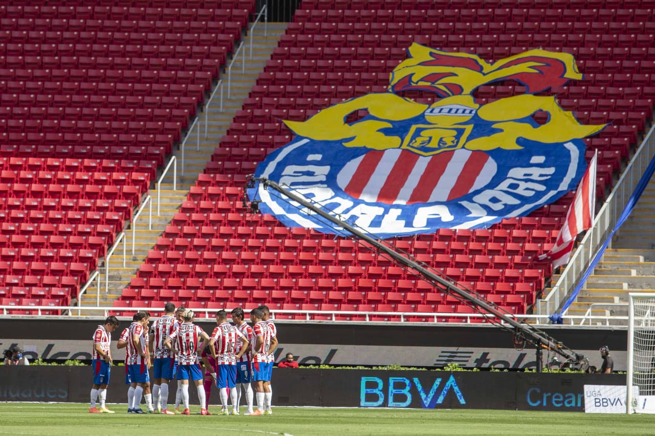 Las gradas vacías durante el partido Atlético San Luis vs Guadalajara.