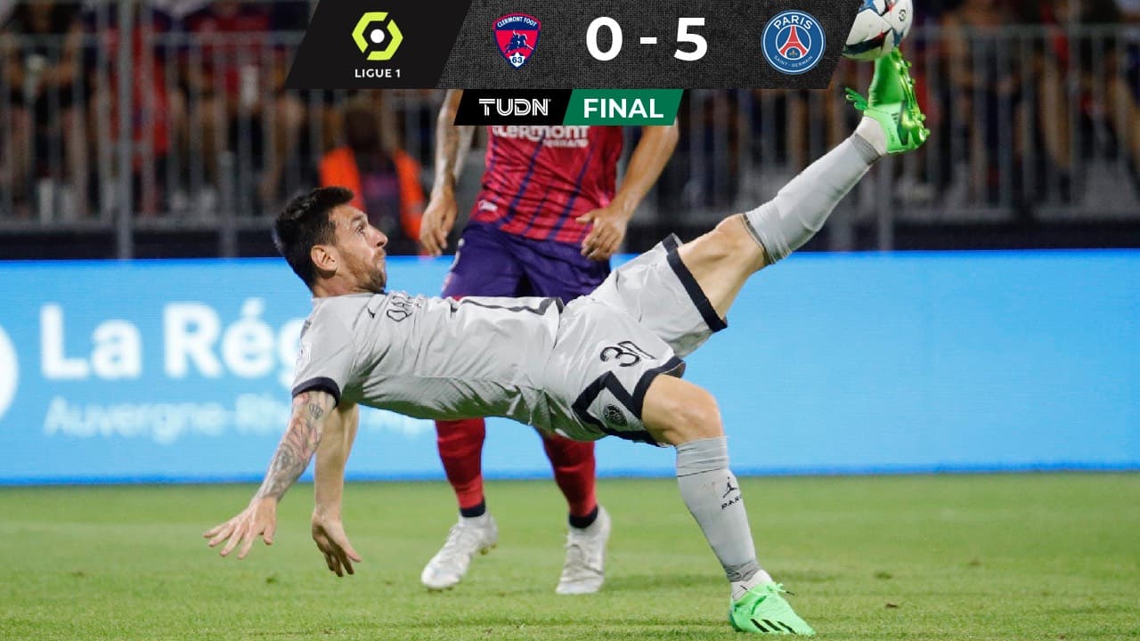 Messi luce con un golazo de chilena y doblete en la victoria del PSG