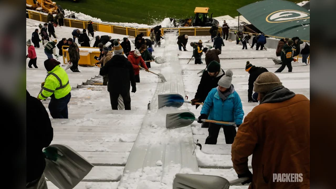 Así lució esta mañana Lambeau Field dias antes del juego entre Packers y Seahawks.