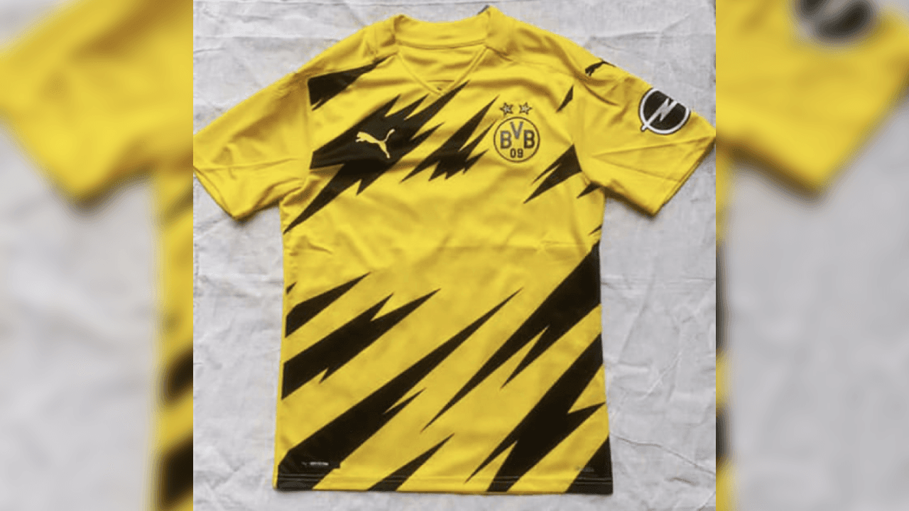 El sublíder de la Bundesliga presentaría este novedoso diseño donde sobresalen las rayas negras como simulando rayos.