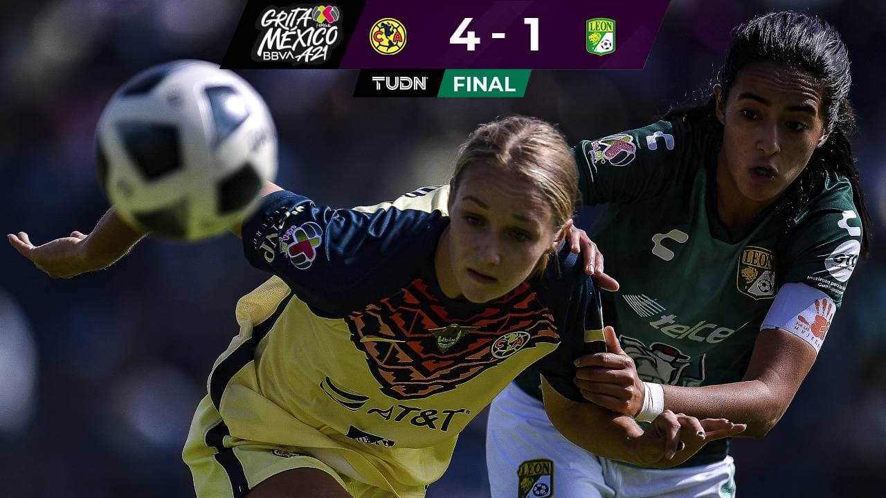 América femenil se quedó con la victoria en casa por goleada ante León
