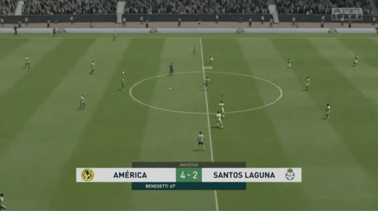 Divertido partido entre Santos y América finaliza en goleada 2-4 a favor de las Águilas.