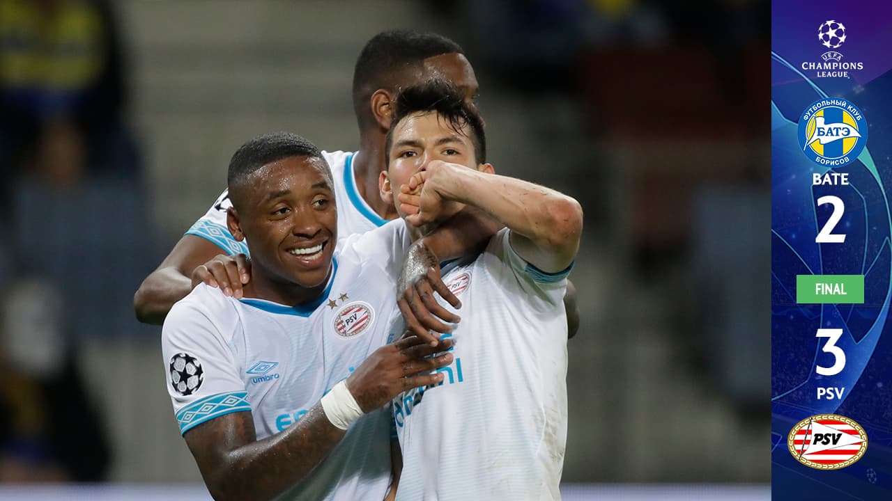 Más diabólico que nunca: con un golazo, el 'Chucky' brilló en el triunfo del PSV sobre el BATE en Bielorrusia