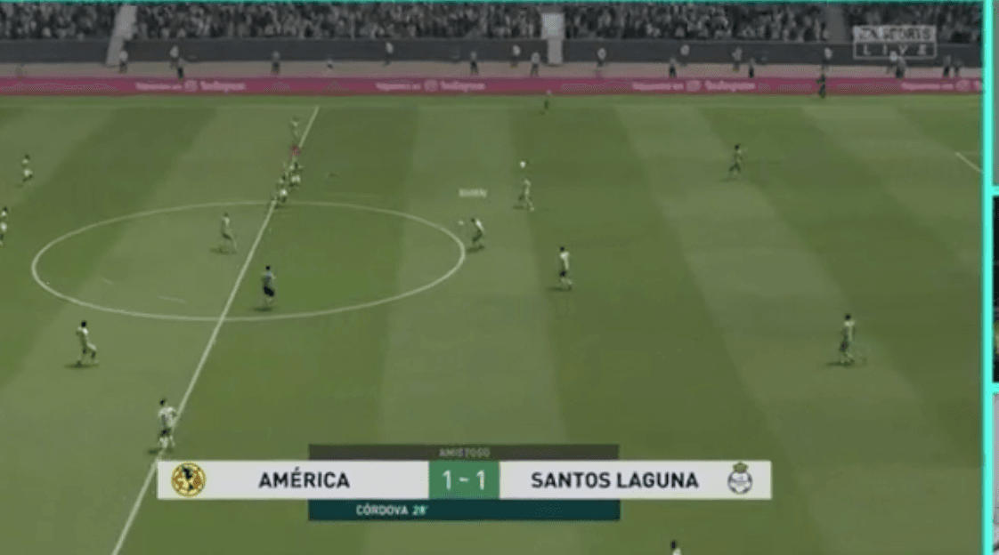 Divertido partido entre Santos y América finaliza en goleada 2-4 a favor de las Águilas.