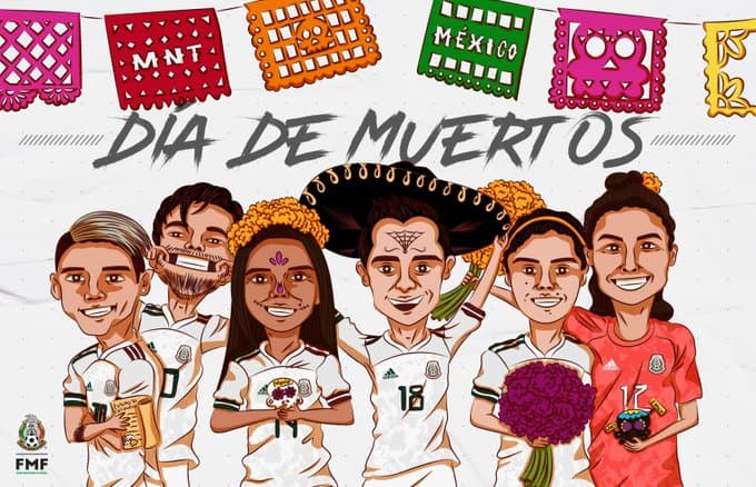 Equipos de diversos deportes, desearon feliz Día de Muertos, tradición mexicana que le ha dado la vuelta al mundo.