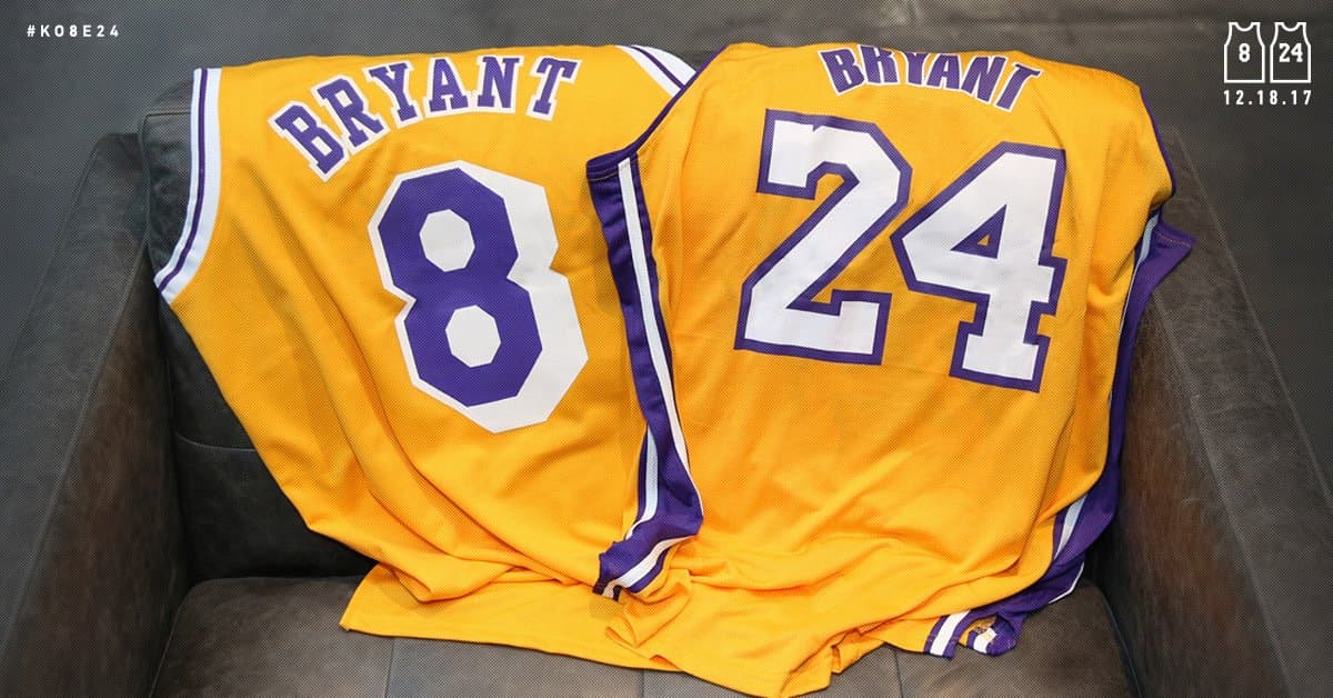Se retiraran no sólo uno sino los dos números que usó Kobe en su carrera de 20 años con los Lakers.