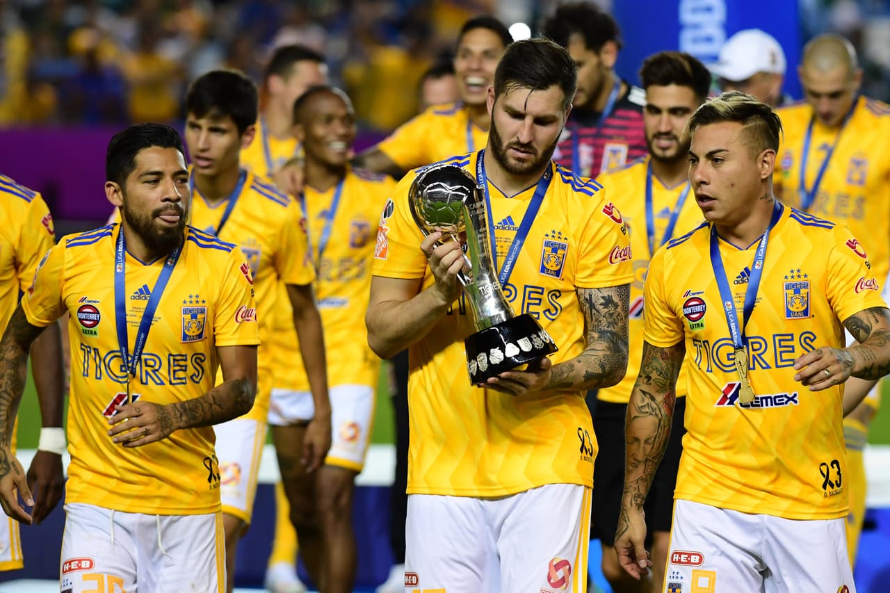 <b>Temporada 2018-2019</b>
<br>Tigres campeón con 66 puntos | *Tigres empatado con Cruz Azul en puntos, pero campeón por diferencia de goles con +31 superando el +24 de la Máquina