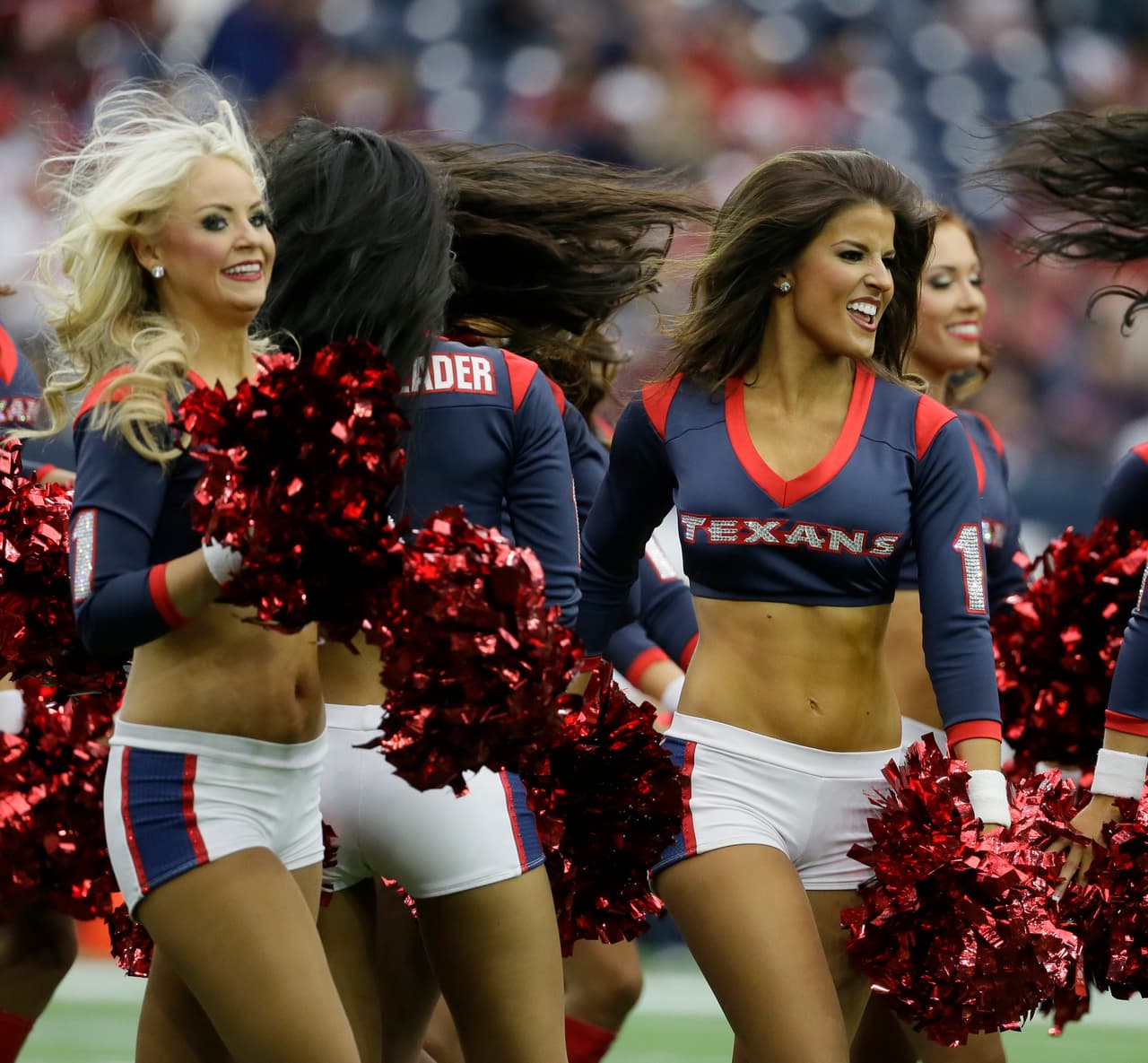 Las bellezas de los Houston Texans durante el partido de comodines ante los KC Chiefs.