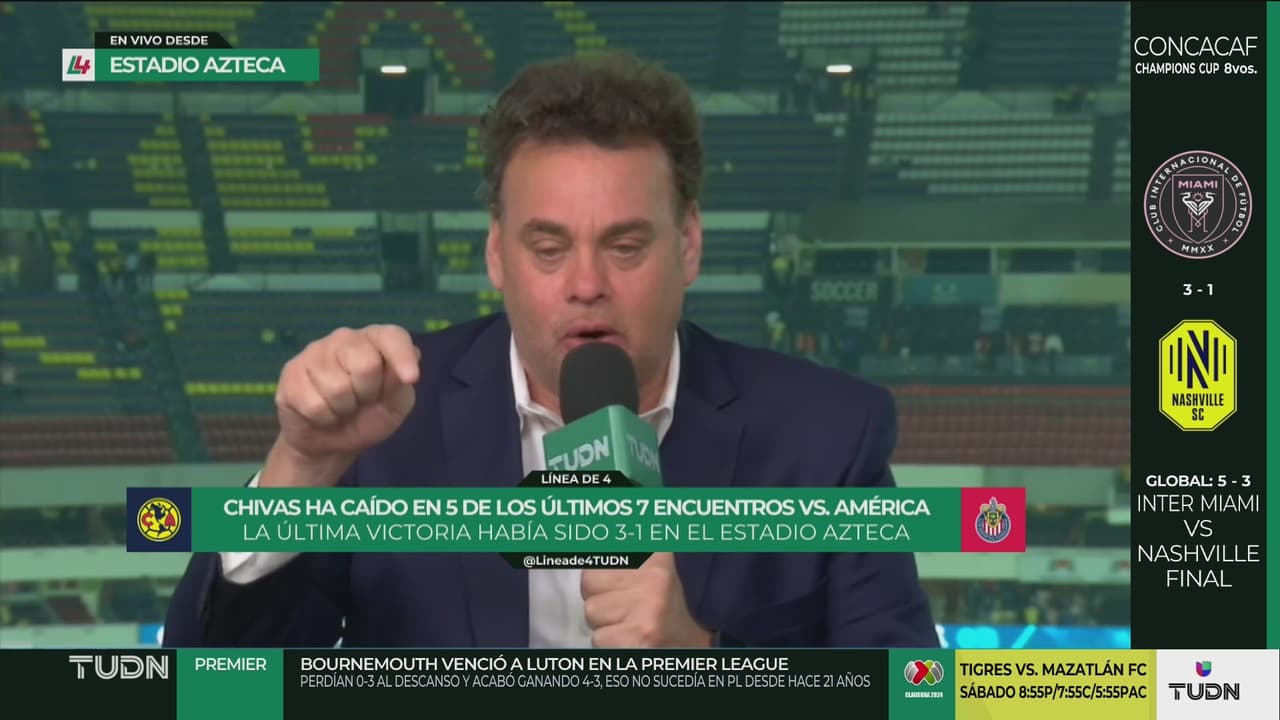 David Faitelson critica a América al asegurar que jugó basura el primer tiempo