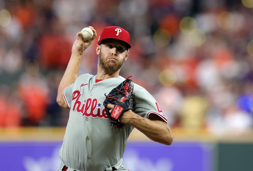 Zack Wheeler vivió una primera entrada complicada en el Juego 2 contra los Astros.