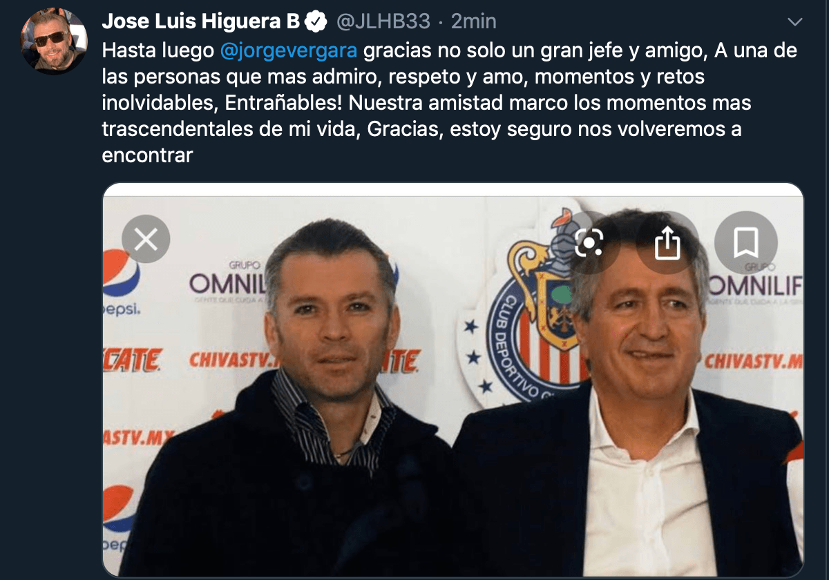 Clubes y jugadores lamentan profundamente el sensible fallecimiento de Jorge Vergara Madrigal.