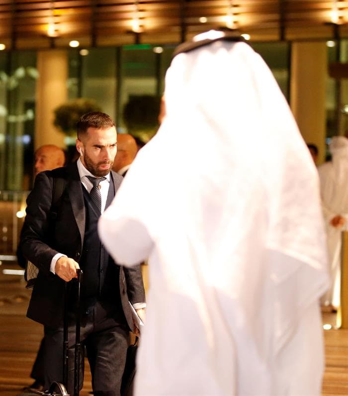 Los integrantes de Real Madrid llegaron a Abu Dhabi (Emiratos Árabes Unidos) para enfrentar en la Semifinal al Mundial de Clubes contra Kashima Antlers y mantenerse como campeón defensor del torneo.