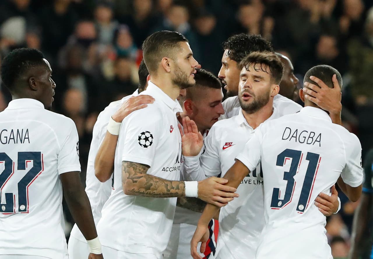 PSG 1-0 Brujas; E. Roja 0-4 Tottenham; Atalanta 1-1 Man. City, Dinamo Zagreb 3-3 Shakhtar.