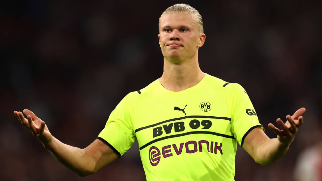 Haaland sufre lesión de cadera y se ausentará con el Borussia Dortmund