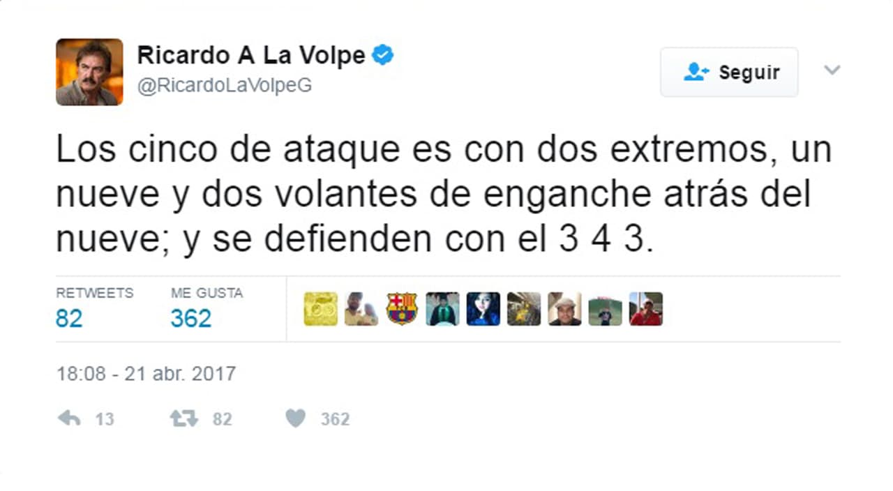 3-2-5 en ataque y 3-4-3 en defensa es el mismo sistema:
<b>son tres defensas centrales, un delantero y el resto son mediocampistas que se adaptan según las circunstancias del partido.</b>