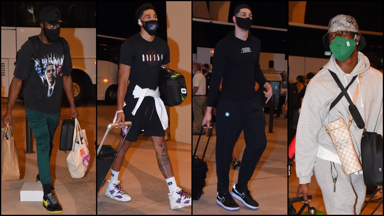 Así llegaron los Boston Celtics a Orlando.