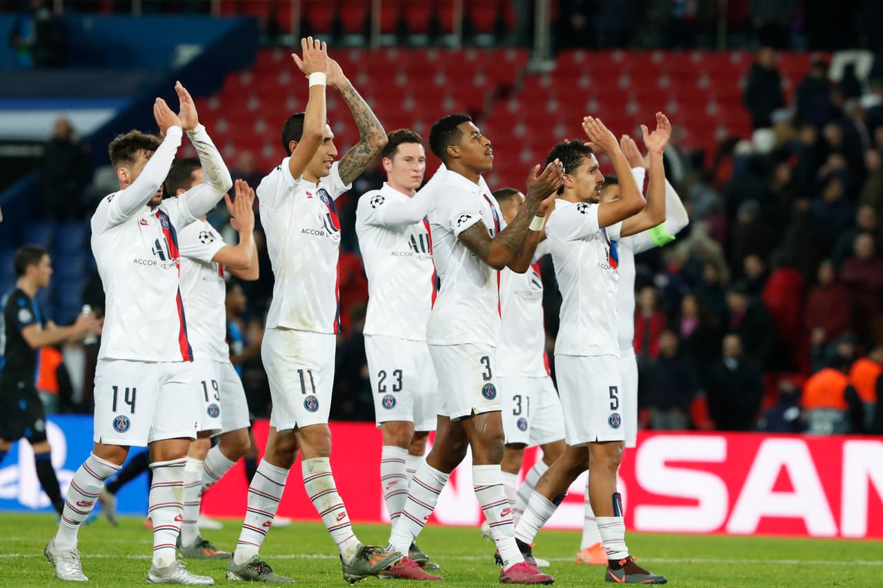 PSG 1-0 Brujas; E. Roja 0-4 Tottenham; Atalanta 1-1 Man. City, Dinamo Zagreb 3-3 Shakhtar.