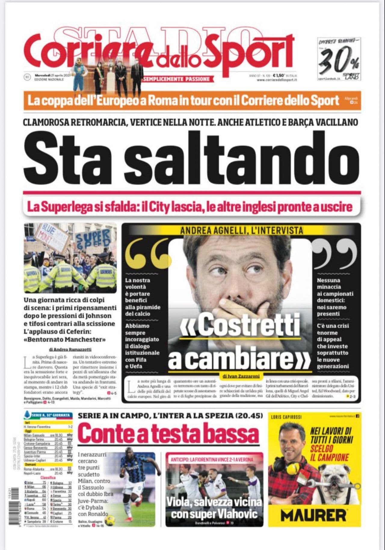 Tras varias horas de incertidumbre en el futbol europeo, el día de hoy se ha hecho oficial la suspensión del proyecto de la Superliga europea.