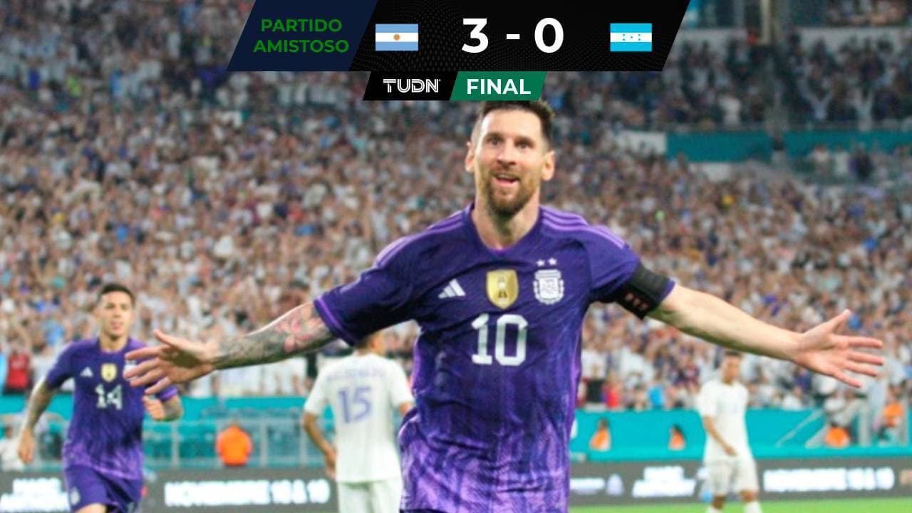 Argentina, con goles de Lautaro y Messi, venció a Honduras en Miami