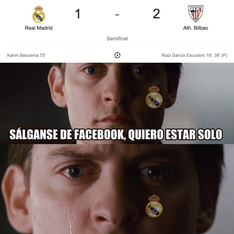 Los mejores memes de la eliminación del Real Madrid | Los de Zidane se quedaron a un paso de llegar a la Final de la Supercopa y las redes ‘tundieron’ al cuadro merengue.