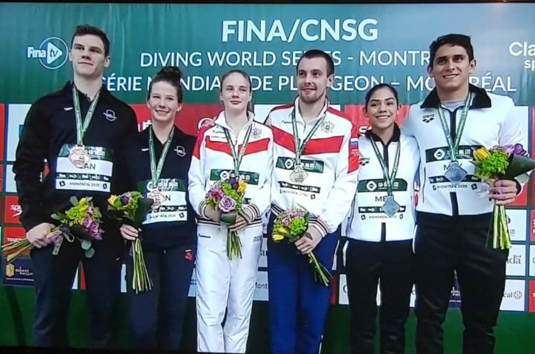 María José Sánchez y Diego Balleza ganaron medalla de plata en plataforma 10m sincronizados mixtos.