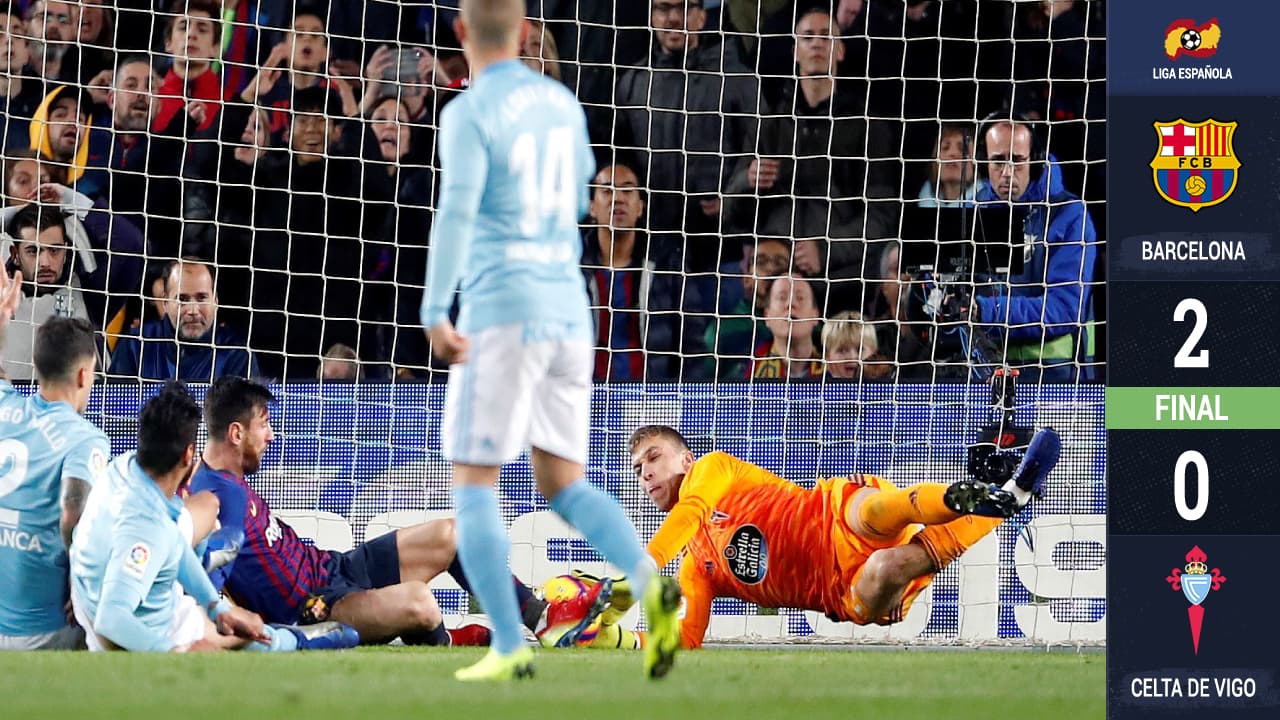 Néstor Araujo poco pudo hacer en caída de Celta de Vigo en Barcelona