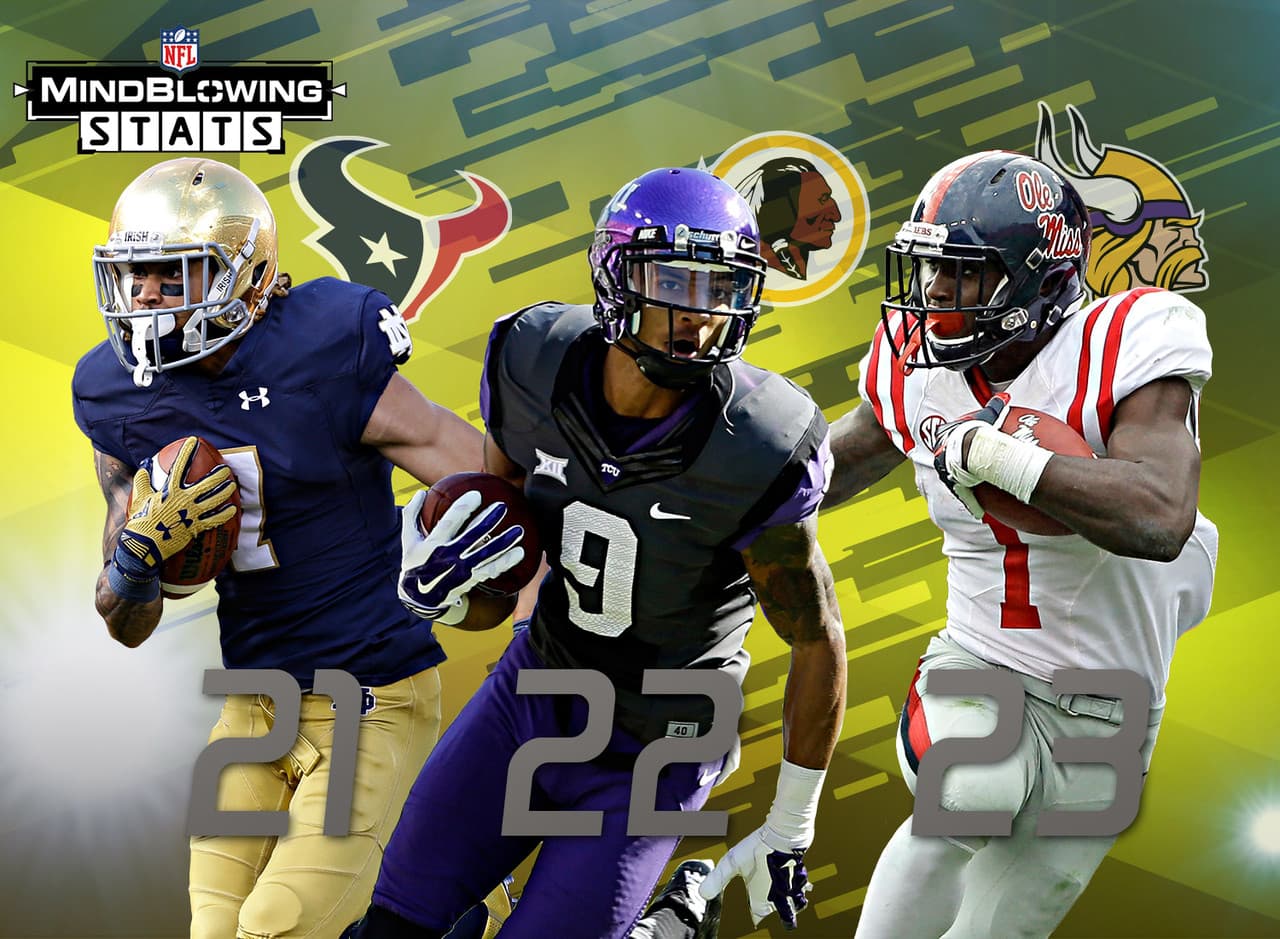 6.- Los receptores de primera ronda.- Tres receptores fueron seleccionados de manera consecutiva en la primera ronda del Draft 2016, la primera vez que esto ocurre. Will Fuller se fue con los Texans 21 global, Josh Doctson con los Redskins en la posición 22 y los Vikings reclutaron a Laquon Treadwell en el turno 23.