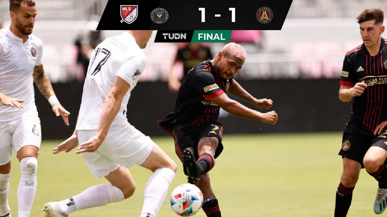 Con el regreso al gol de Josef Martínez, Atlanta igualó ante el Inter Miami