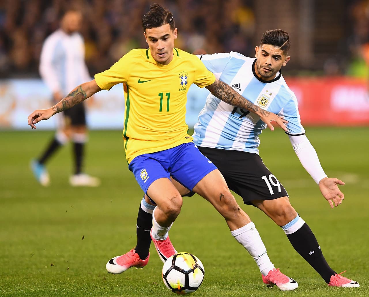 Phillip Coutinho, del Liverpool, era el hombre a destacar en el equipo de Brasil ante la ausencia de Neymar.