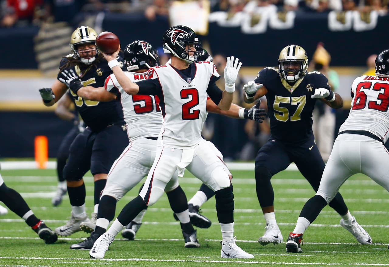 En el juego de la noche los New Orleans Saints vencieron sin muchos problemas a los Atlanta Falcons por 31-17. Matt Ryan lanzó para 377 yardas pero fue en vano pues él y su equipo están eliminados.
