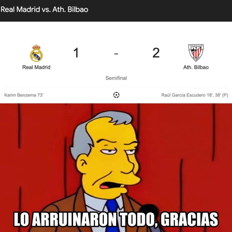 Los mejores memes de la eliminación del Real Madrid | Los de Zidane se quedaron a un paso de llegar a la Final de la Supercopa y las redes ‘tundieron’ al cuadro merengue.