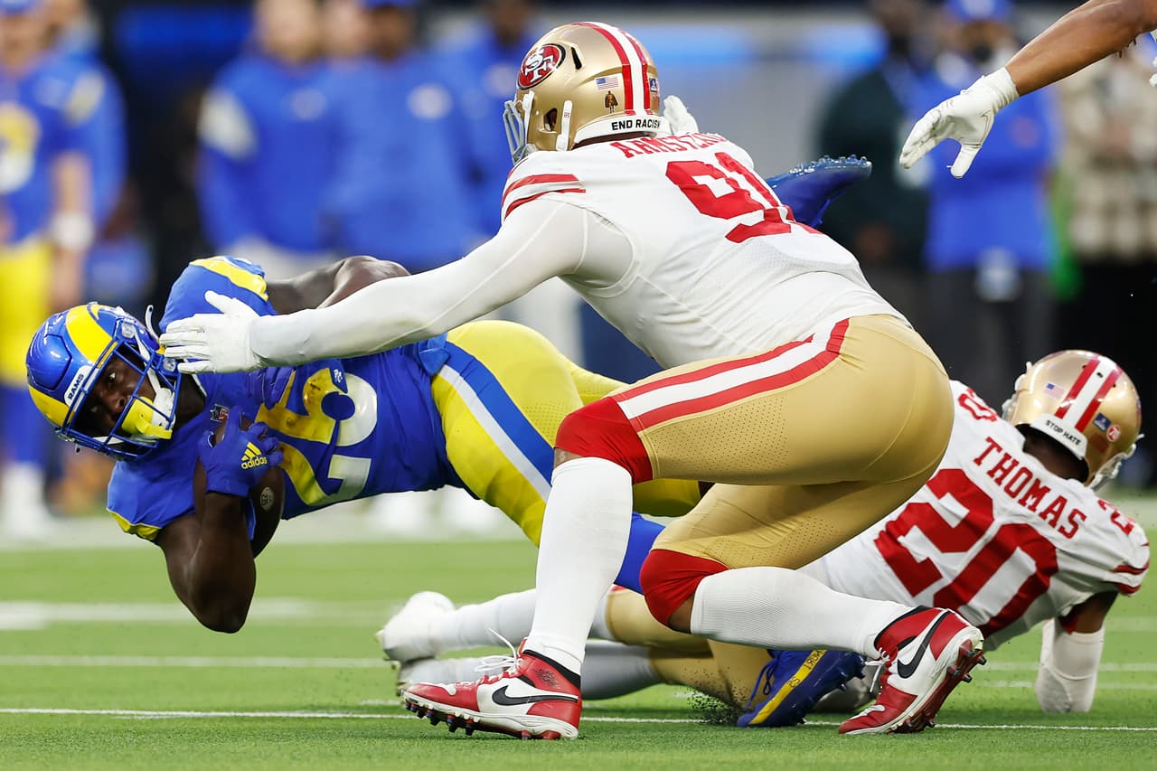 Los San Francisco 49ers se enfrentaron a Los Angeles Rams en la Final de la Conferencia Nacional.