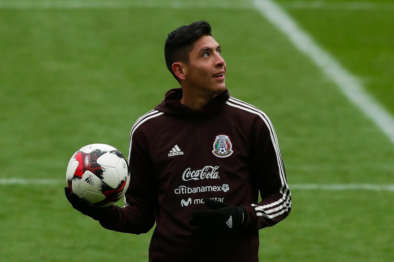 Photo during the Training of the Mexican National Team prior to their match against the Belgian National Team from Rey Balduino Stadium, in the photo:: Foto durante el Entrenamiento de la Seleccion Mexicana previo a su partido contra la Seleccion de Belgica desde Estadio Rey Balduino, en la foto: Edson Alvarez Mexico 09/11/2017/MEXSPORT/Eric Alonso