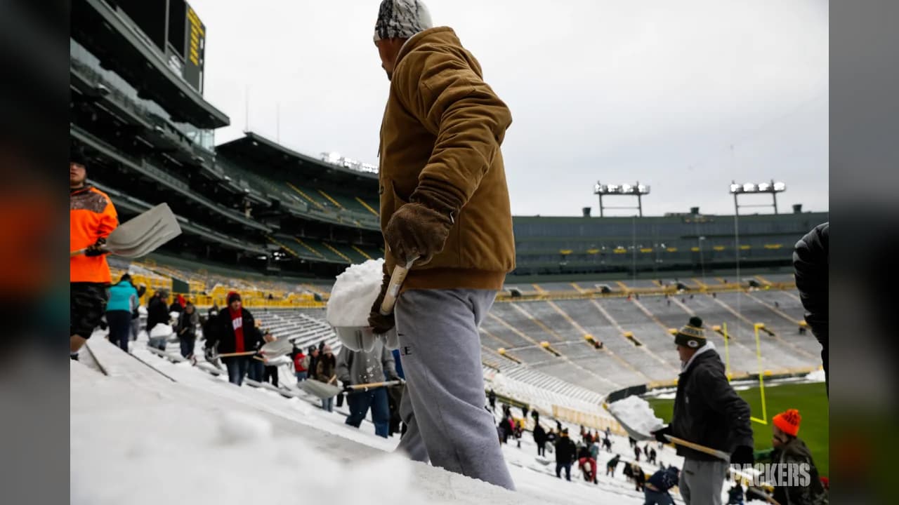 Así lució esta mañana Lambeau Field dias antes del juego entre Packers y Seahawks.